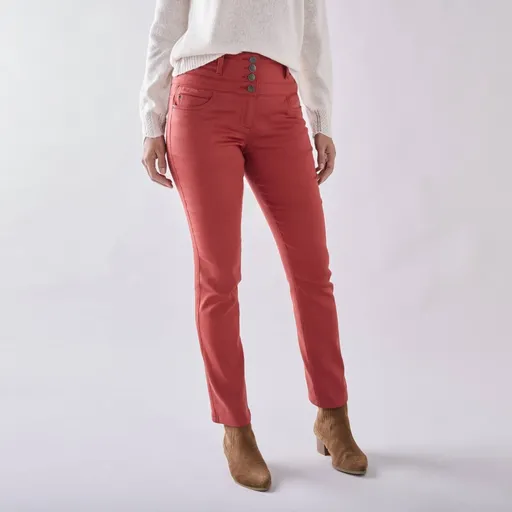 Blugi drepți cu talie înaltă