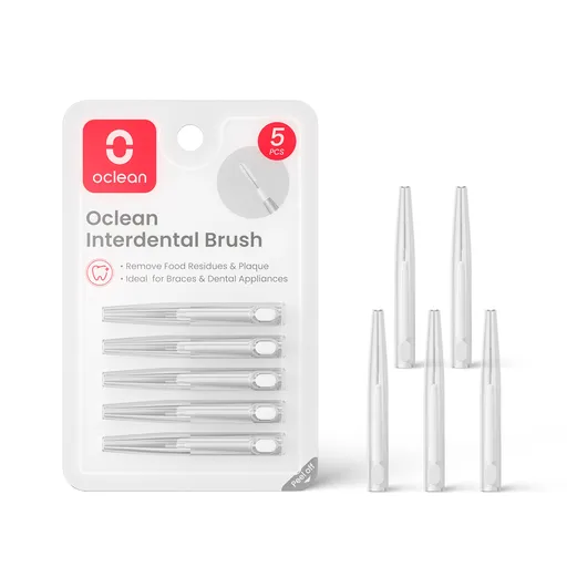 Set 5 perii interdentare Oclean C09000003, Ideale pentru aparate dentare, Gri