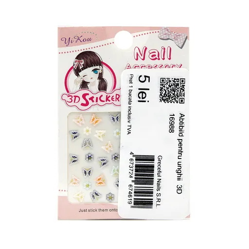 Abtibild decor unghii 3D, Nail Accessory MZ-35