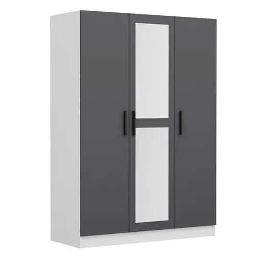 Dulap pentru haine, Hanah Home, Kale Anthracite, 135x210x52 cm, Antracit