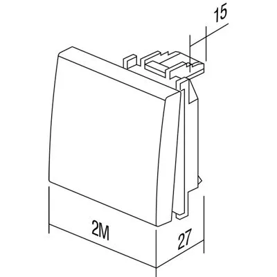 Modul buton 2M PW NT 99, TEM Modul TEM-TM12PWNT99-U