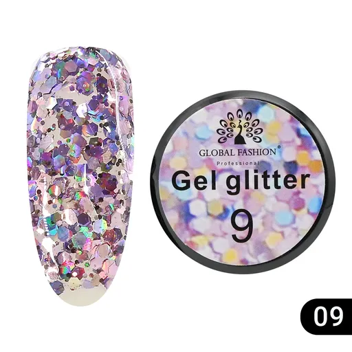 Gel Color cu Sclipici, Glitter 5g, Nr. 09, TPO Free