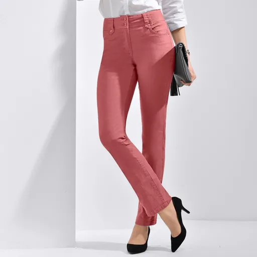 Pantaloni drepți cu talie înaltă, siluetă mică