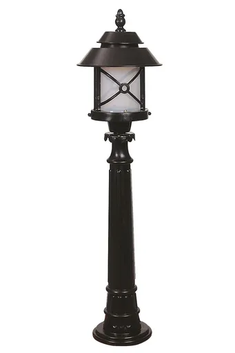Lampadar de exterior, Opviq, 685AVN1315, Alb/Negru