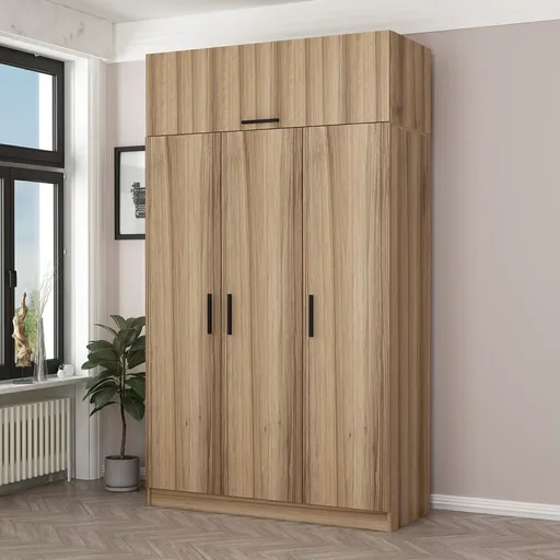 Dulap pentru haine, Hanah Home, Minar 235, 135x235x52 cm, Dore