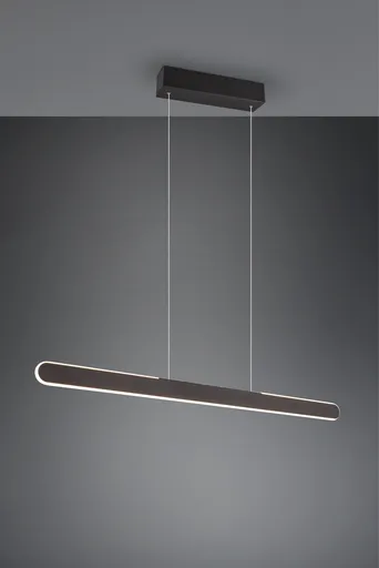 Lustra Helios, TRIO, 100x8.5x160 cm, 28W, 1x SMD, metal, negru mat