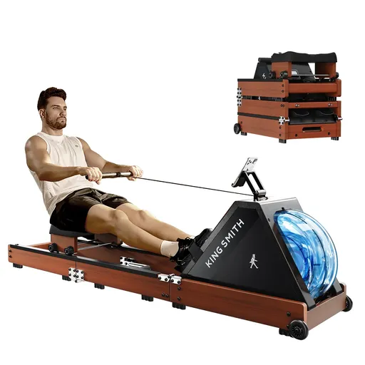 Rowing Resistance Trainer Xiaomi KingSmith WR20, 800N, 117 cm, 5 pași, 7-11 l, pliabil, aplicație mobilă, negru / maro