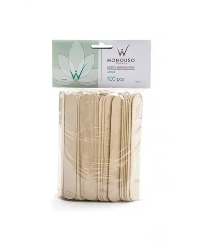 Spatula Lemn Mare ItalWax Set 100 buc