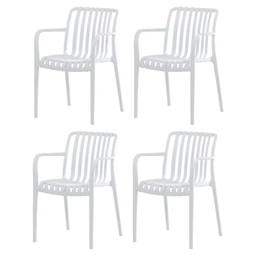 Set de scaune de sufragerie CT-X7029 WT, 4 buc., alb