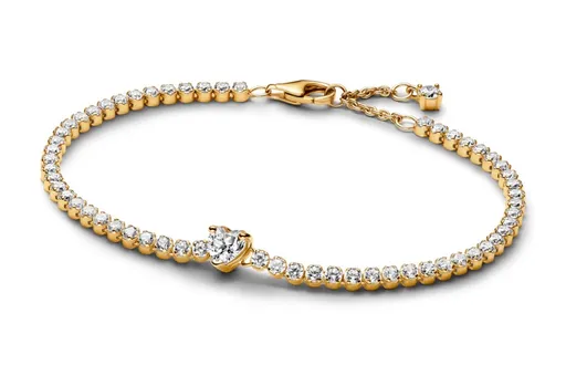 Pandora Brățară romantică placată cu aur Shine Timeless 560041C01 20 cm