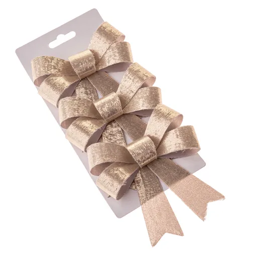 Set de funde de Crăciun 10 x 13 cm, champagne, 3bucăți, 7 cm