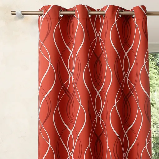 Perdea opacă cu imprimeu ondulat de la Colombine