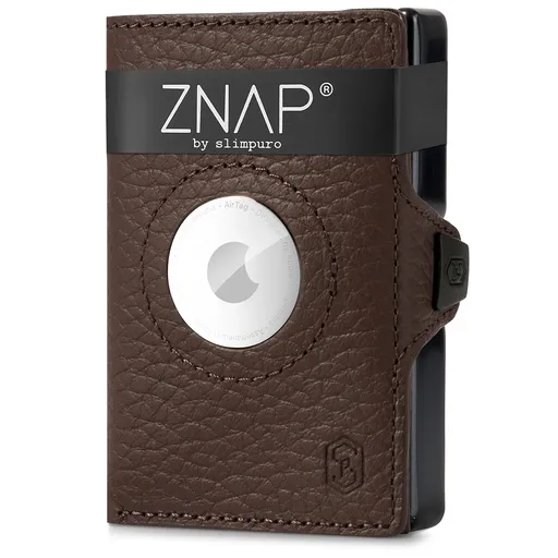 Slimpuro ZNAP Airtag Wallet, 12 carduri, compartiment pentru monede, 8,9 x 1,8 x 6,3 cm (L x Î x l), protecție RFID