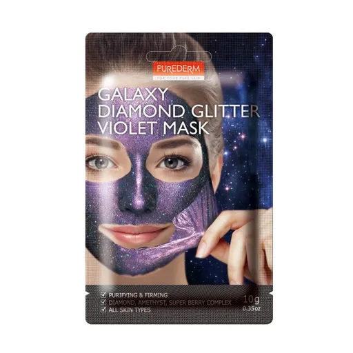 Mască pt față - Galaxy Diamond Glitter Violet Mask 10g - Purederm