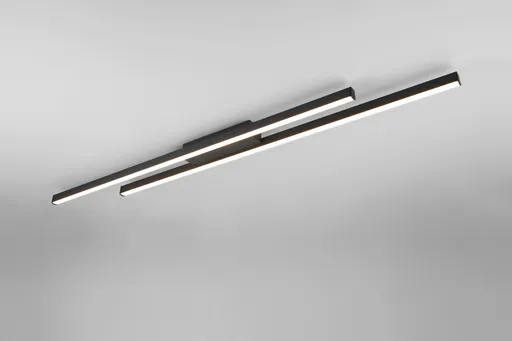 Plafoniera Odio, RL NOW, 110x8.5x5 cm, 22W, 1x SMD, metal, negru mat