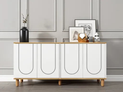 Consola, Hanah Home, Elaris, 150x73x36 cm, PAL, Stejar Safir / Alb