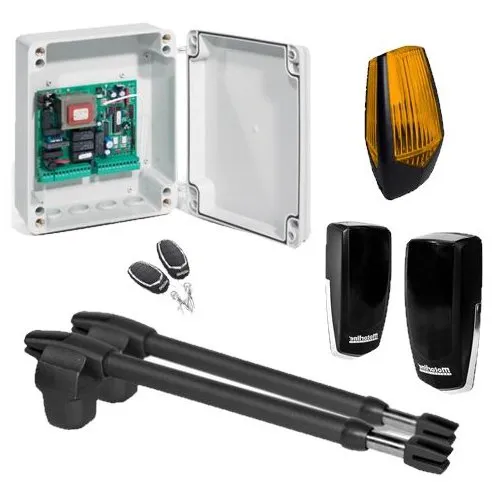 Kit automatizare poarta batanta Motorline LINCE400-KIT 2x3m uz rezidential + lampa