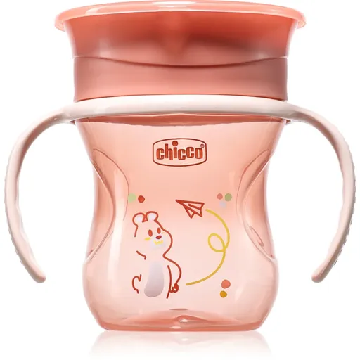 Chicco 360 Perfect X 12m+ cană pentru antrenament cu mânere Pink 200 ml