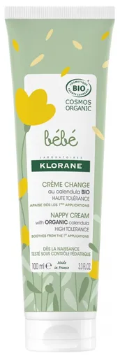 Klorane Cremă pentru erupții cutanate cu gălbenele bio Bébé (Diaper Change Cream) 100 ml