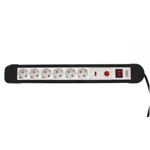 Prelungitor 6 prize 5M cu protectie, cablu 3x1.5mmp, Well EXTS-6S5M-PROT/02-WL