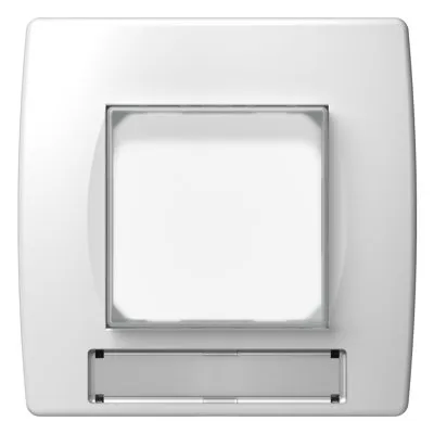 Rama decorativa IP44 alb 2M (intrerupator), TEM Modul TEM-CM22PW-U