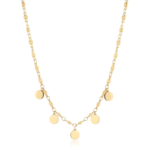 S'Agapõ Colier din oțel placat cu aur cu bănuți Elysium SUM02
