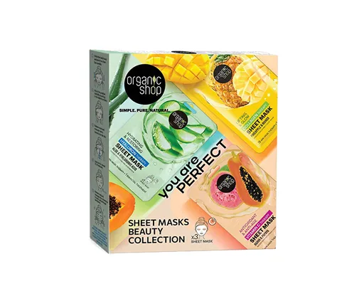 Organic Shop Set cadou de măști de pânză You Are Perfect 3 buc