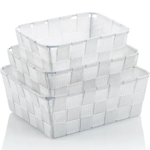 Set de coșuri de depozitare din 3 piese Kela  Alvaro, alb