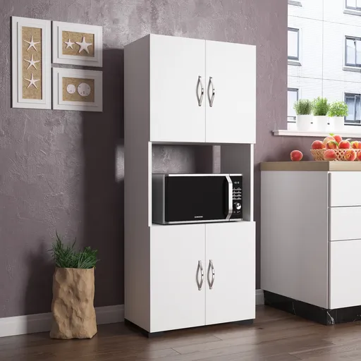 Dulap multifunctional, Hanah Home, FRN-12042, 59.5x143x32 cm, Alb