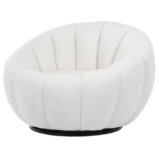 Scaun pivotant Bouclé WT2, alb, alb