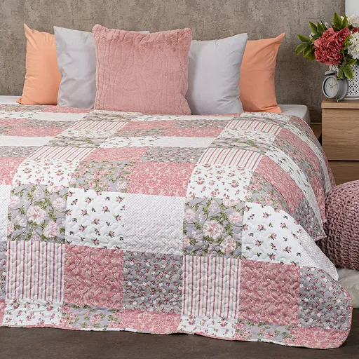 Cuvertură de pat 4Home Pink Rose Patchwork,220 x 240 cm