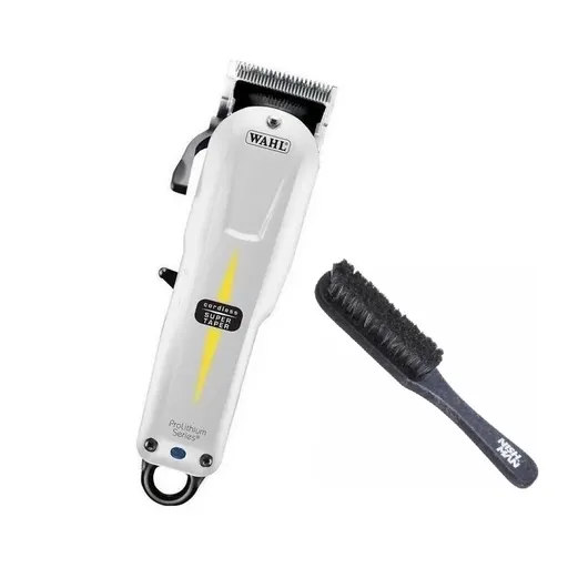 Masina de Tuns Wahl Super Taper Cordless Fara Fir (Premium Series) + Perie Fade Profesionala Nish-Man Fade Brush L
