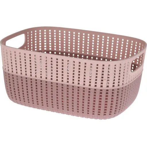 Coș de plastic Duo, roz, 38 x 28,5 x 17,1 cm, roz