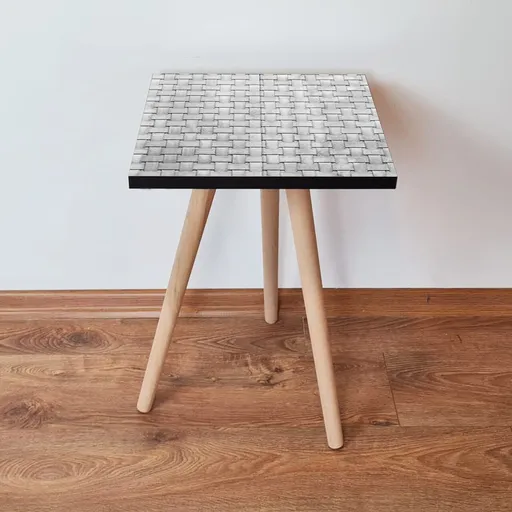 Masuta, Hanah Home, Shp373, 35x42x35 cm, Gri/Alb