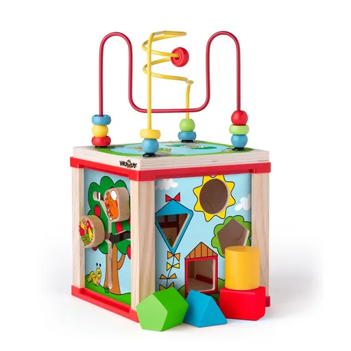 Woody Cub didactic cu rotițe magice