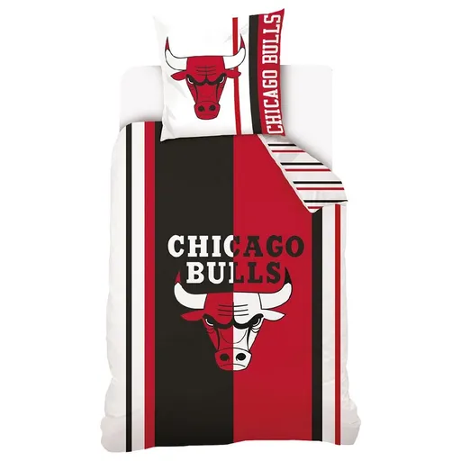 Lenjerie de pat NBA Chicago Bulls Baschet, 140 x 200 cm, 70 x 90 cm