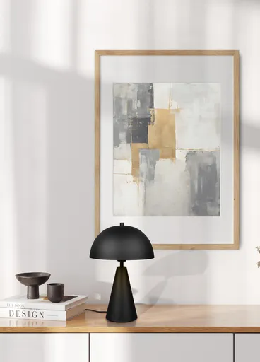 Lampa de masa Alfie, TRIO, 30x44 cm, 40W, 1x E27, metal, negru mat