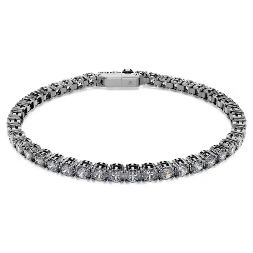 Swarovski Brățară de tenis cu cristale gri Matrix Tennis 5693928 15.5 cm