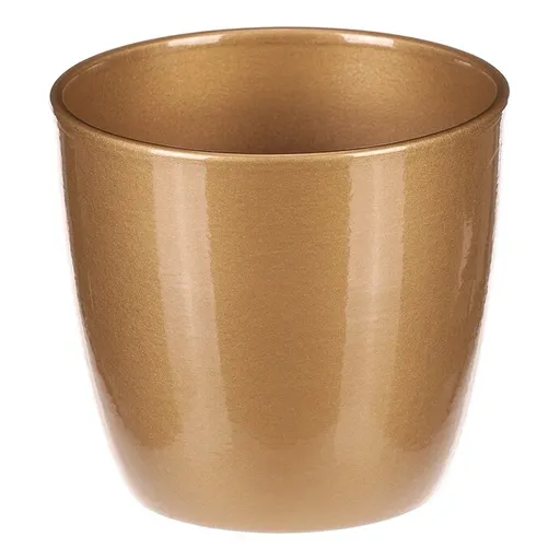 Vase de flori din ceramică Teracotă, diametru 12cm, auriu