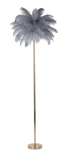 Lampadar Palm, Mauro Ferretti, 3 x E14, 40W, 55x160 cm, fier, auriu/gri