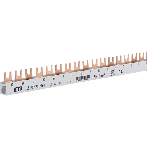 Busbar 3P, tip furca, 54 module, 63A IZ10/3F/54 Eti 002921141