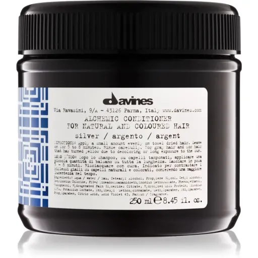 Davines Alchemic Conditioner Silver balsam hidratant pentru a evidentia culoarea parului 250 ml