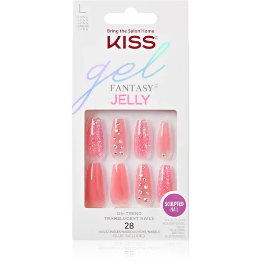 KISS Gel Fantasy Jelly unghii artificiale Be Jelly 28 buc
