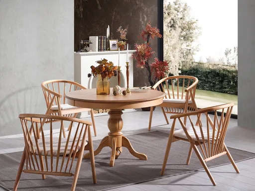 Masa extensibila, Hanah Home, Eva, 118x75x118 cm, Natural