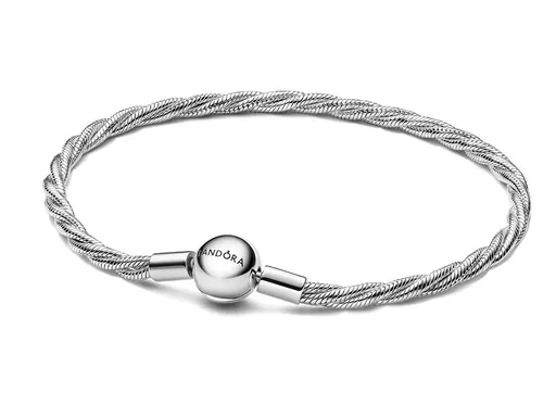 Pandora Brățară împletită din argint pentru pandantive Moments 593757C00 20 cm