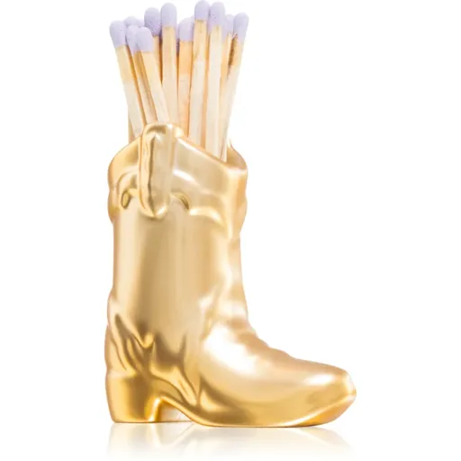 Paddywax Cowboy Boot Match Holder chibrituri Gold Metallic 25 g