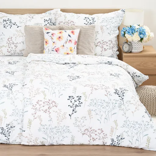 Lenjerie de pat 4Home Pastel Garden bumbac creponat, 140 x 220 cm, 70 x 90 cm