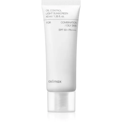 celimax Oil Control Light Sunscreen cremă cu protecție solară 50+ pentru ten gras și mixt 40 ml