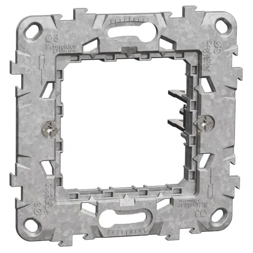 Suport fixare zamak cu gheare 2 module Schneider Noua Unica NU7002G alb, bej, antracit, aluminiu