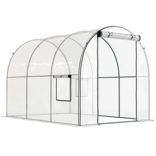 Outsunny Sera 3 x 2 x 2m cu Usa Rulanta si Fereastra, Transparent | Aosom Romania